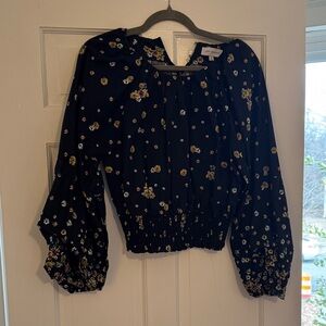 Lost + Wander Midnight Floral Blouse